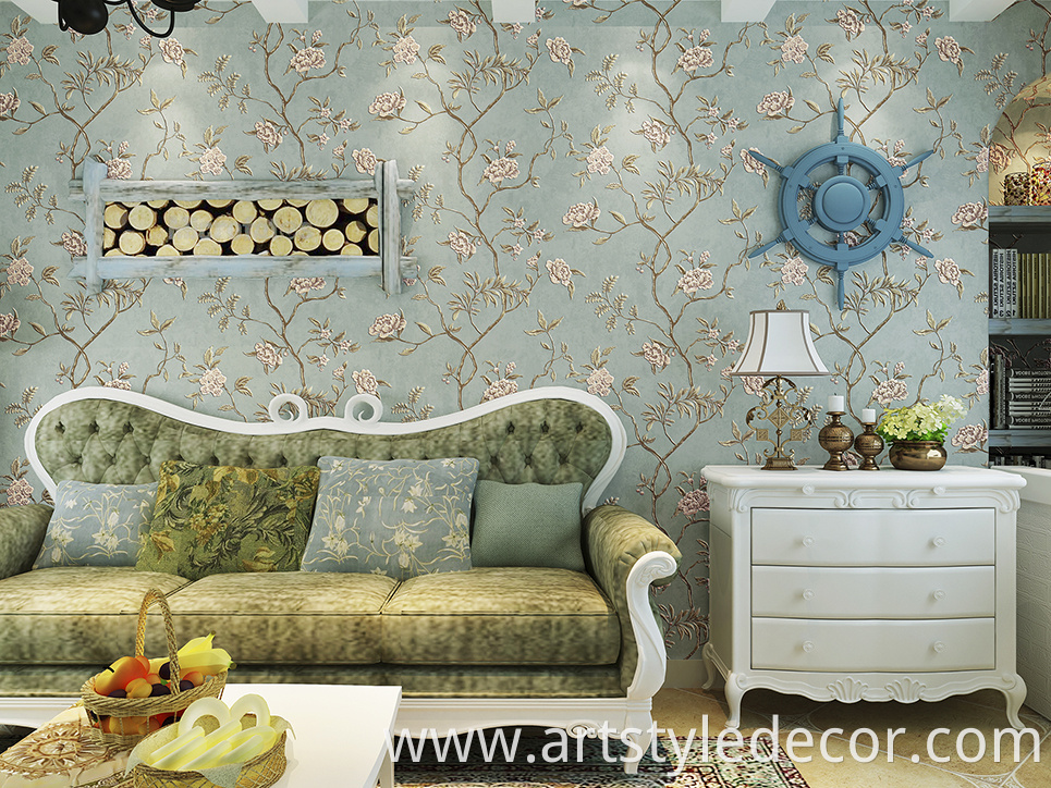 Mediterranean style non-woven wallpaper